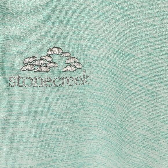 2 Under Armour Golf Polo Shirts Men L Loose Fit Heatgear Stonecreek Logo Green - Picture 2 of 12